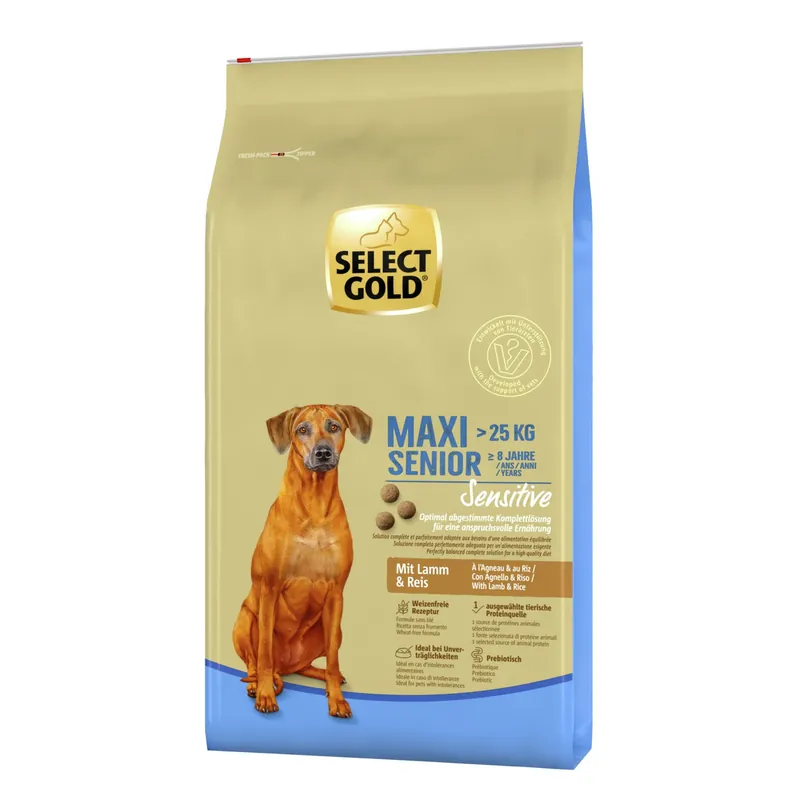 Select Gold Sensitive Senior Maxi Lamm/Reis 12 kg Jetzt Kaufen